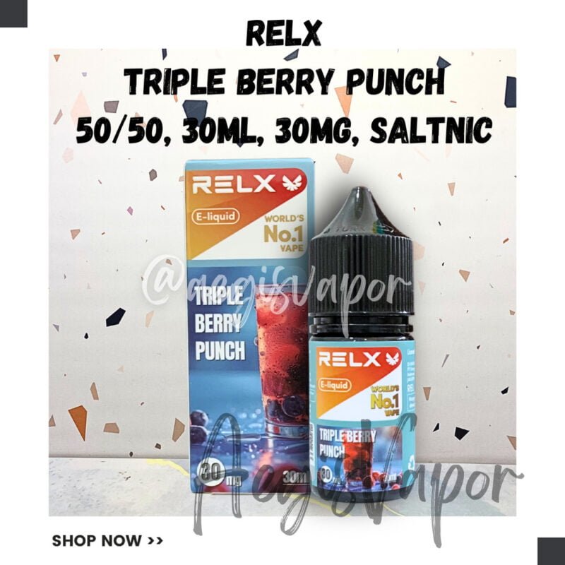 RELX TRIPLE BERRY PUNCH SALTNIC 30ML 30MG