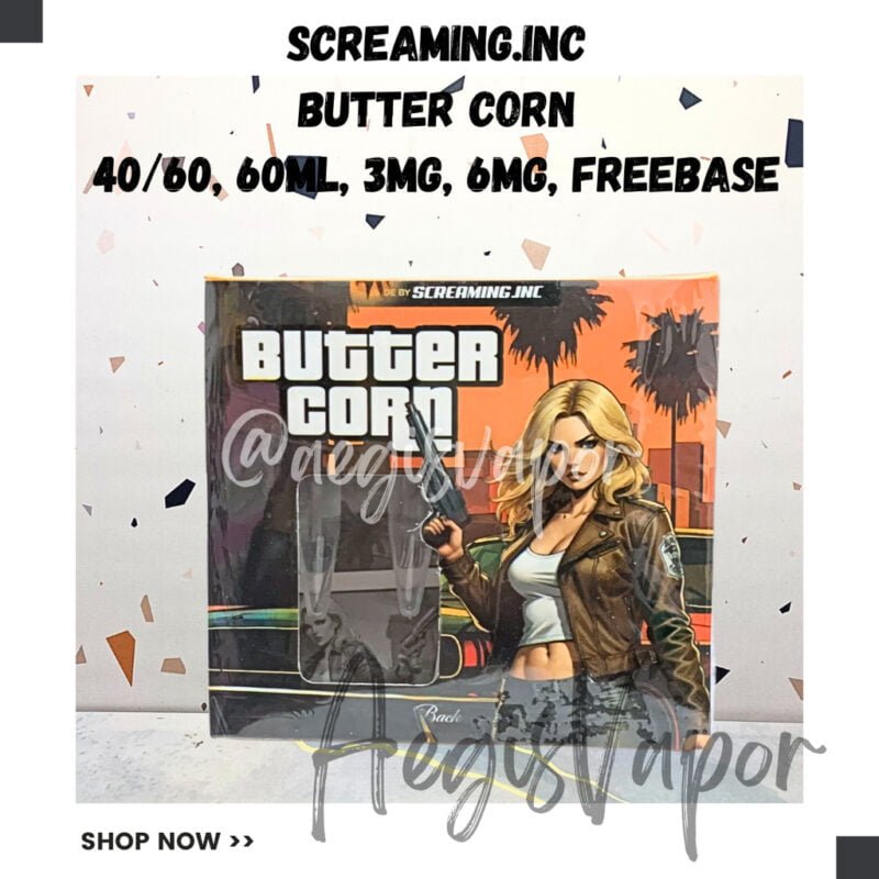 SCREAMING INC BUTTER CORN 60ML FREEBASE [ BONUS COIL ]