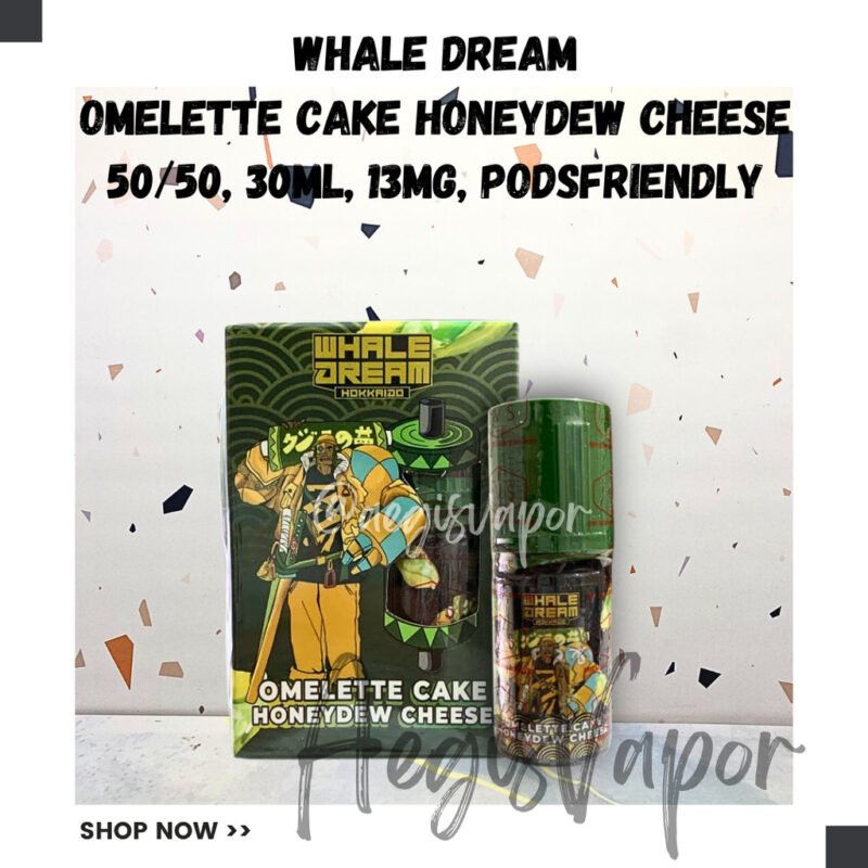 Whale Dream Hokkaido Omelette Cake Honeydew Cheese 30ml 13mg PF