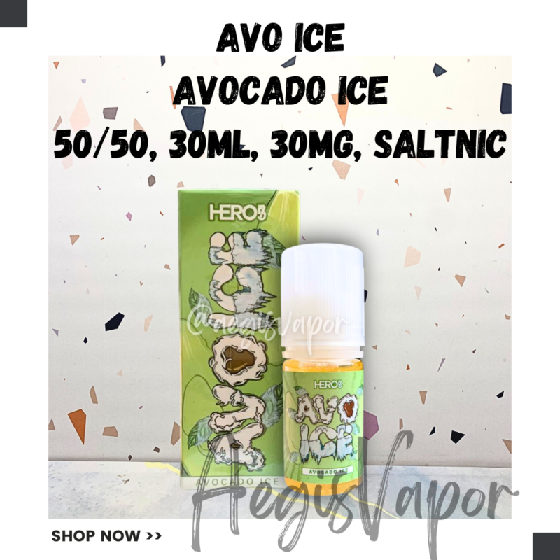 Avo Ice Avocado Cocoa Rock 30ml 30mg Salt Nic