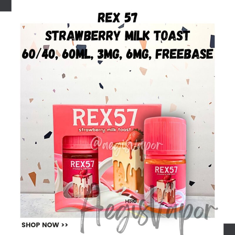 Rex57 Strawberry Milk Toast V2 60ml Freebase