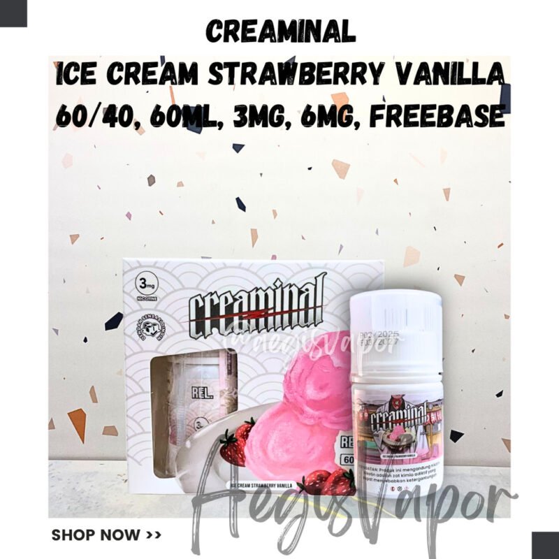 Creaminal Ice Cream Strawberry 60ml Freebase