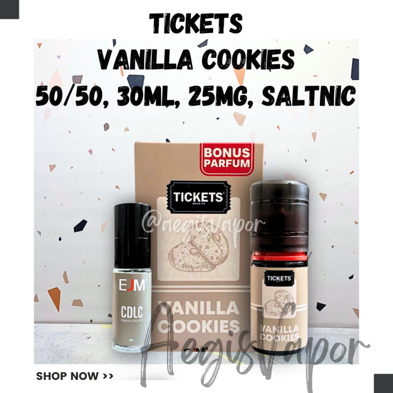 EJM Tickets Vanilla Cream Cookies 30ml 25mg