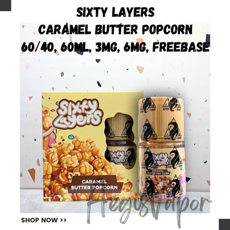 Sixty Layers Caramel Butter Popcorn 60ml Freebase