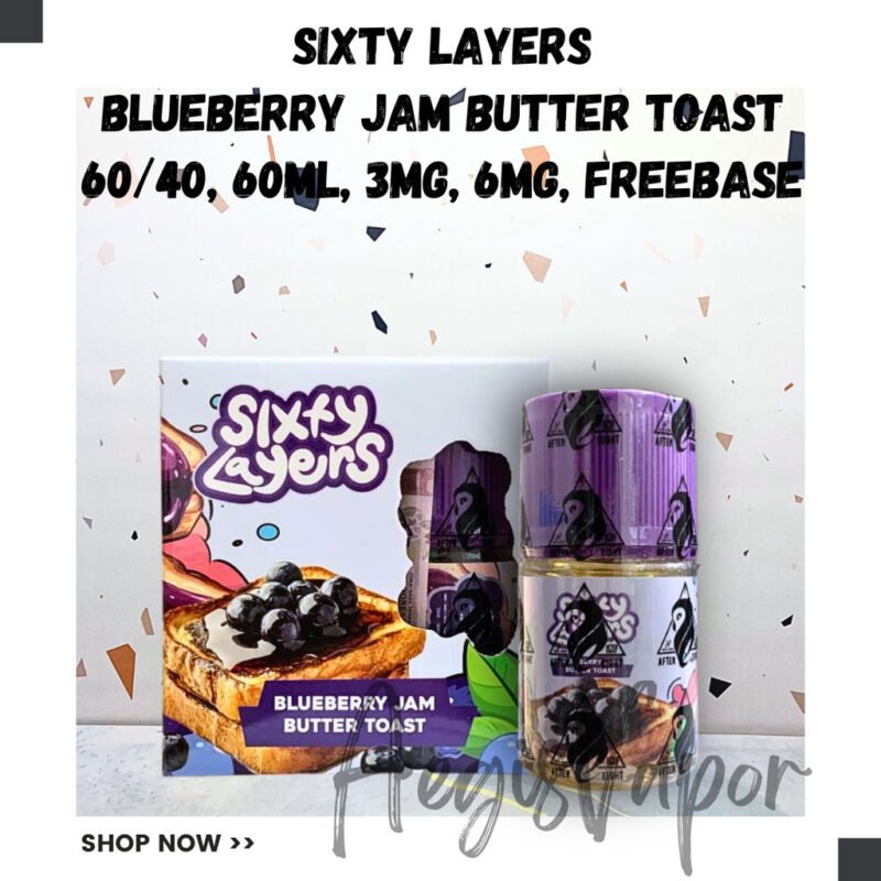Sixty Layers Blueberry Jam Toast 60ml Freebase