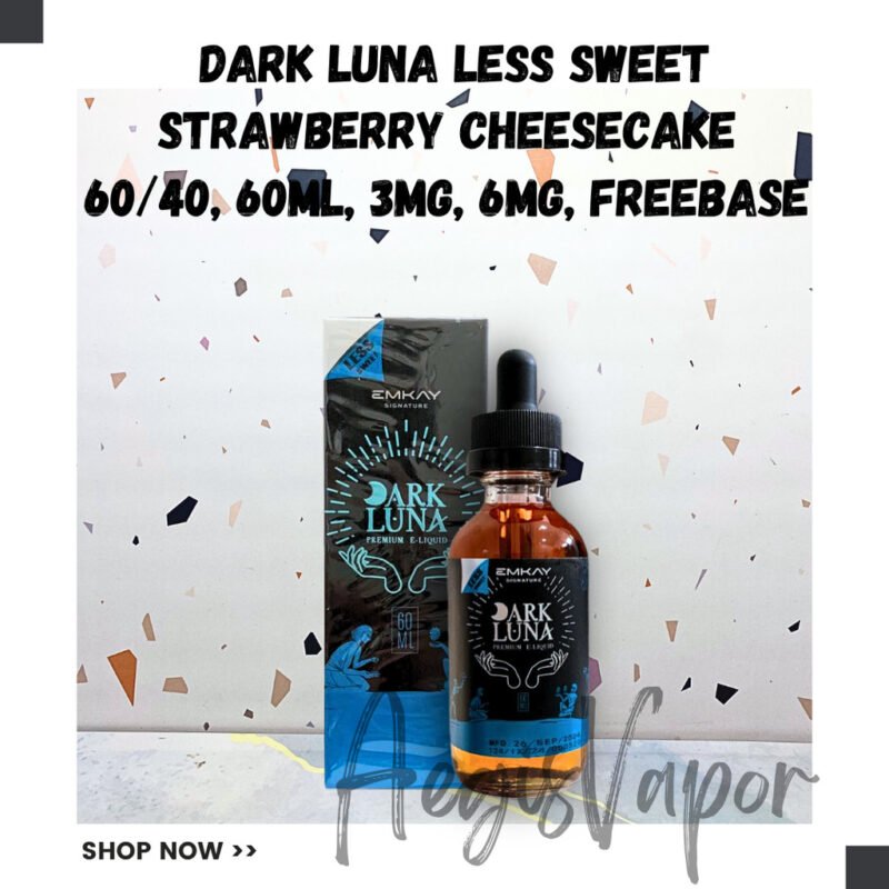Emkay Dark Luna Strawberry Cheesecake Less Sweet 60ml Freebase