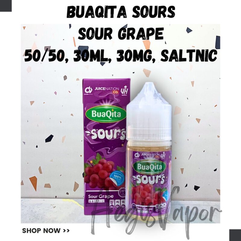 Buaqita Sours Grape 30ml 30mg Saltnic