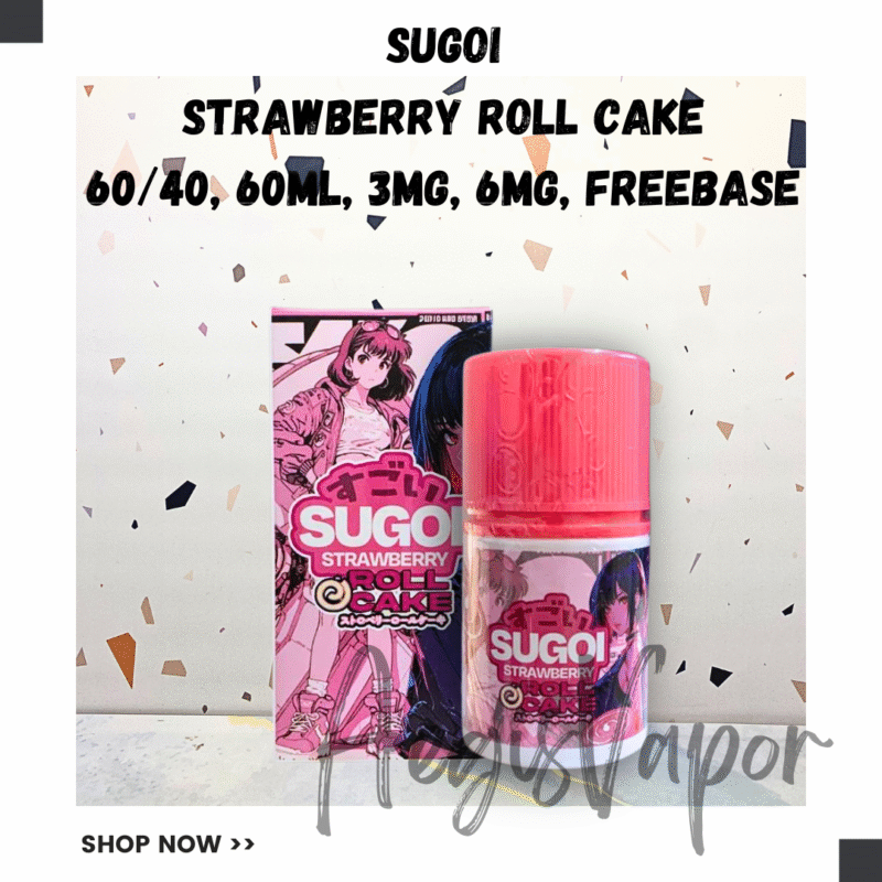 Sugoi Strawberry Roll Cake 60ml Freebase