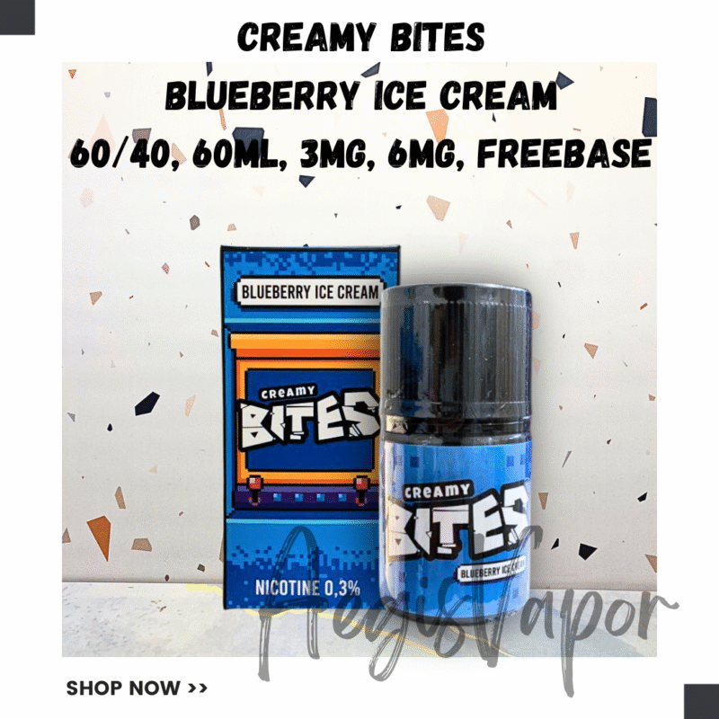 Creamy Bites Blueberry Ice Cream 60ml Freebase
