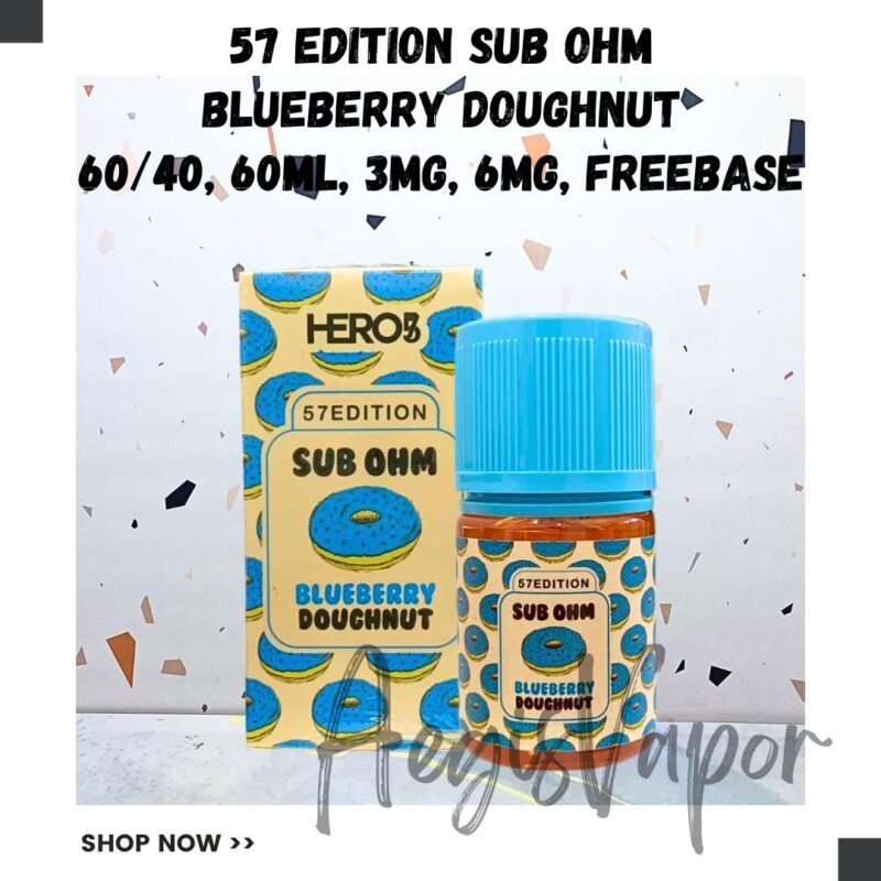 Hero57 Sub ohm Blueberry Doughnut 60ml Freebase