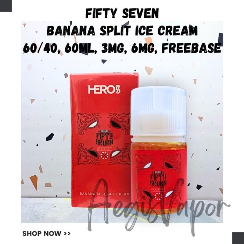 Hero57 Juggernaut Banana Split Ice Cream 60ml Freebase