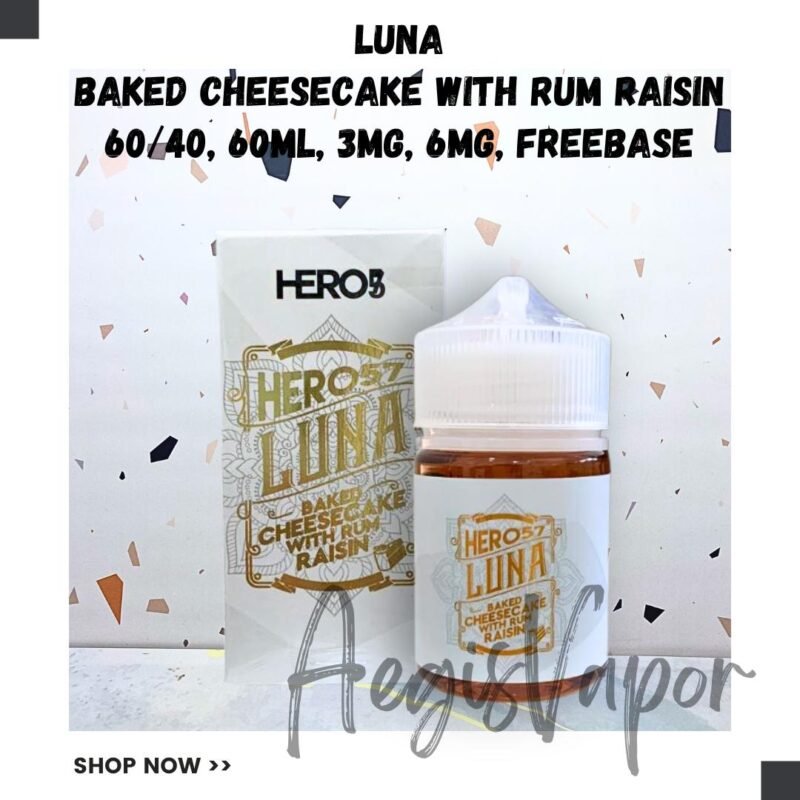 Luna Baked Cheesecake Rum Raisin 60ml Freebase