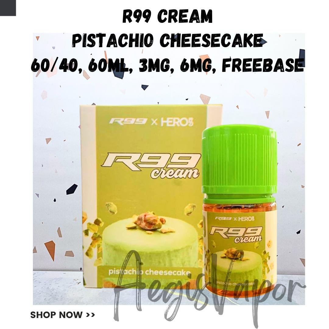 R99 Cream Pistachio Cheesecake 60ml Freebase