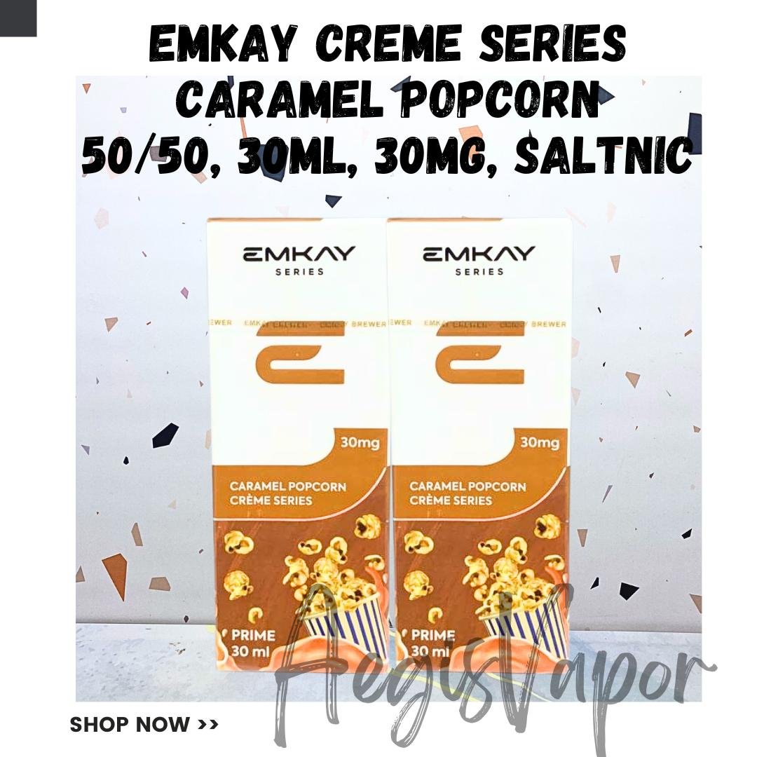 Emkay Creme Caramel Popcorn 30ml 30mg Saltnic