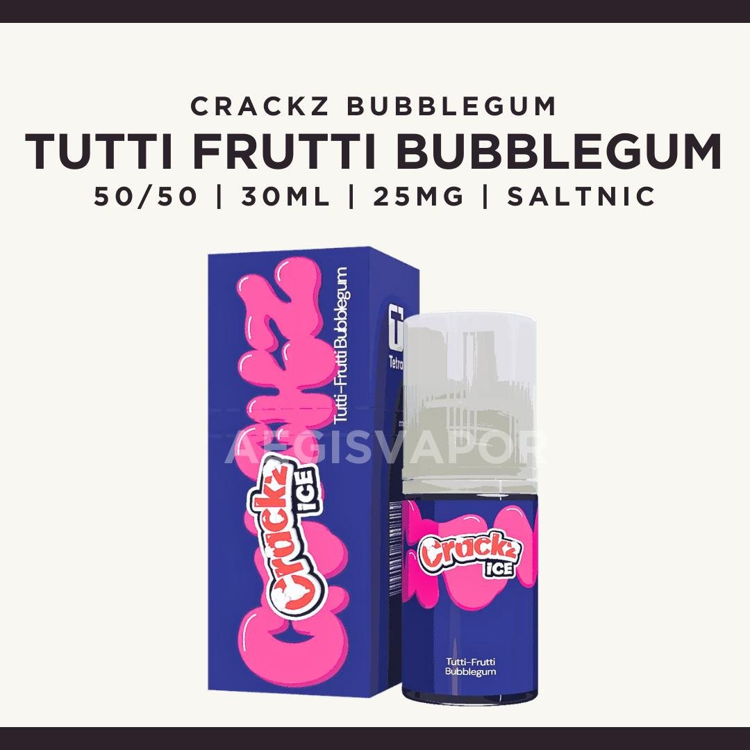 Crackz Bubblegum Tutti Fruity 30ml 25mg Saltnic